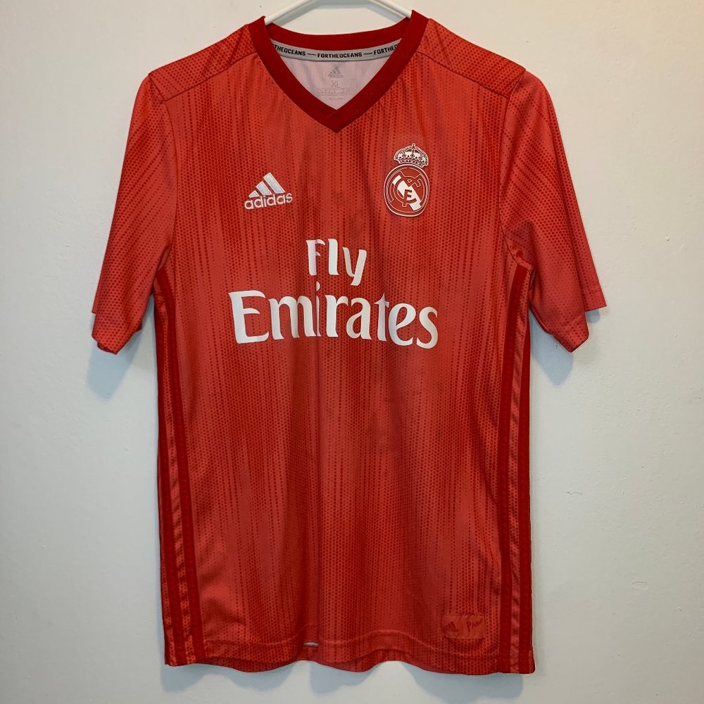 Adidas Parley Fly Emirates Red Football Futbol Soccer Jersey Shirt Size XL Men's